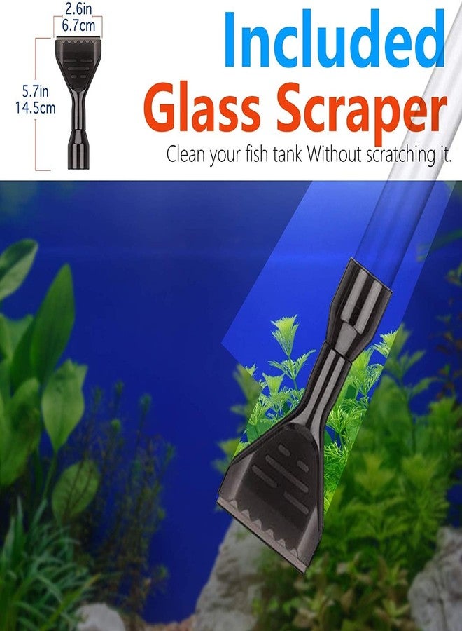 VAYINATO® (Press Type QL-08G) 3 in 1 Aquarium Gravel Cleaner | Water Changer with Glass Algae Scrapper | Suitable for Aquarium Height 92CM by Petzlifeworld - Image 5